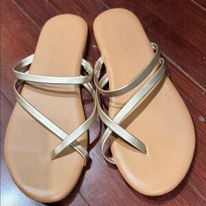 Cynthia Rowley Gold Strappy Sandals